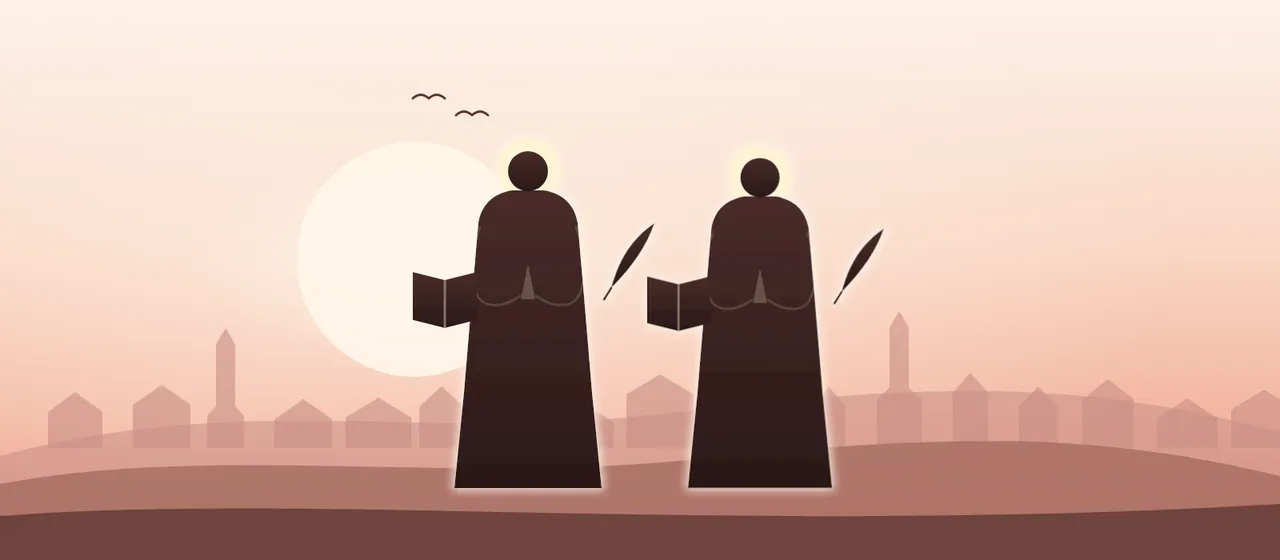 Ilustración: San Basilio Magno y San Gregorio Nacianceno